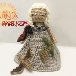 Mother Of Dragons Lovey Crochet Pattern, PDF INSTANT DOWNLOAD, Khaleesi baby lovey, daenerys daenerys targaryen baby gift image 1