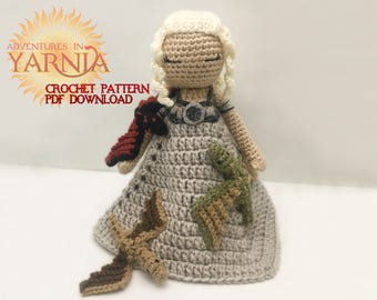 Mother Of Dragons Lovey Crochet Pattern, PDF INSTANT DOWNLOAD, Khaleesi baby lovey, daenerys daenerys targaryen baby gift