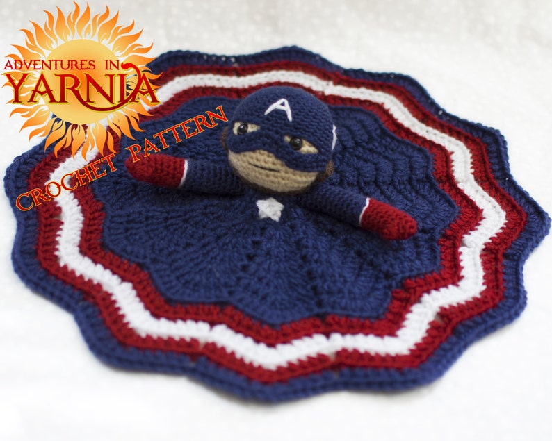 Captain America Lovey Crochet Pattern image 1