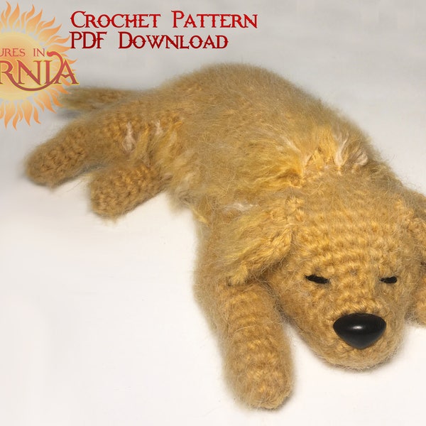 Sleepy Golden Retriever Amigurumi Crochet Pattern, Instant PDF Download, Crochet Dog, Labrador