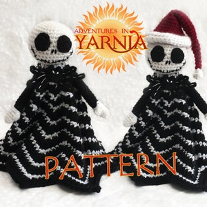 Jack Skellington Lovey Crochet Pattern, INSTANT DOWNLOAD, security blanket