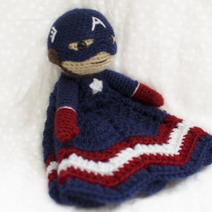 Captain America Lovey Crochet Pattern image 2