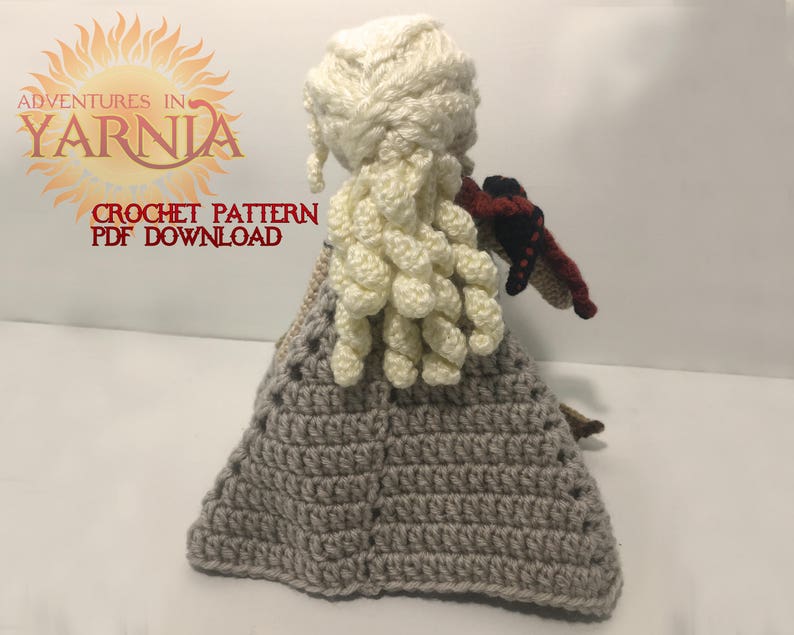 Mother Of Dragons Lovey Crochet Pattern, PDF INSTANT DOWNLOAD, Khaleesi baby lovey, daenerys daenerys targaryen baby gift image 3