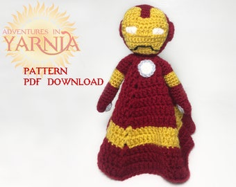 Iron Man Lovey, Crochet Pattern, Instant PDF Download