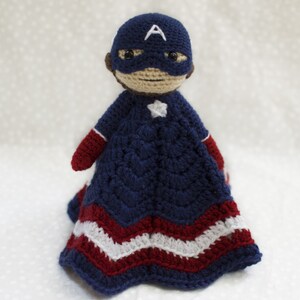 Captain America Lovey Crochet Pattern image 3