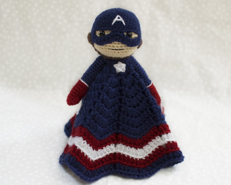 Captain America Lovey Crochet Pattern image 3