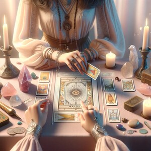 Lecture de Tarot en Pyramide - Guidance Spirituelle et Profonde - Révélations Complètes - Tarot de Marseille (Réponse détaillée sous 24h)
