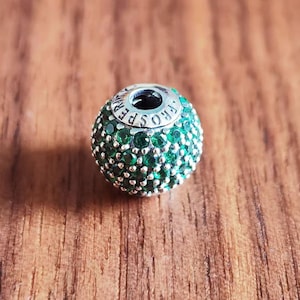 Sterling Silver Prosperity Green CZ Essence Charm for Unique Essence  Bracelets
