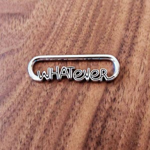 Whatever Word Link Charm,925 Sterling Silver Me Link Charm,Fits European Me Link Chain Bracelets and Necklaces