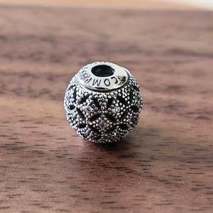 925 Sterling Silver COMPASSION Essence Charms,Handmade Silver Beads,Small Hole Essence Bead,Only Fit European Style Essence Bracelets