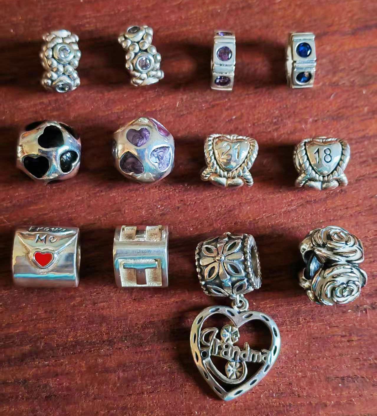 Charm Distanziatore In Argento Sterling 925 Per Braccialetti Pandora - Foto 7