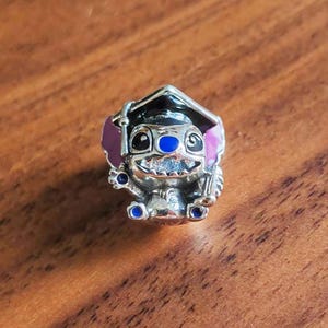 Stitch Graduation Charm Pendant,925 Sterling Silver Enamel Charm Bead,Fits European Bracelets and Necklaces