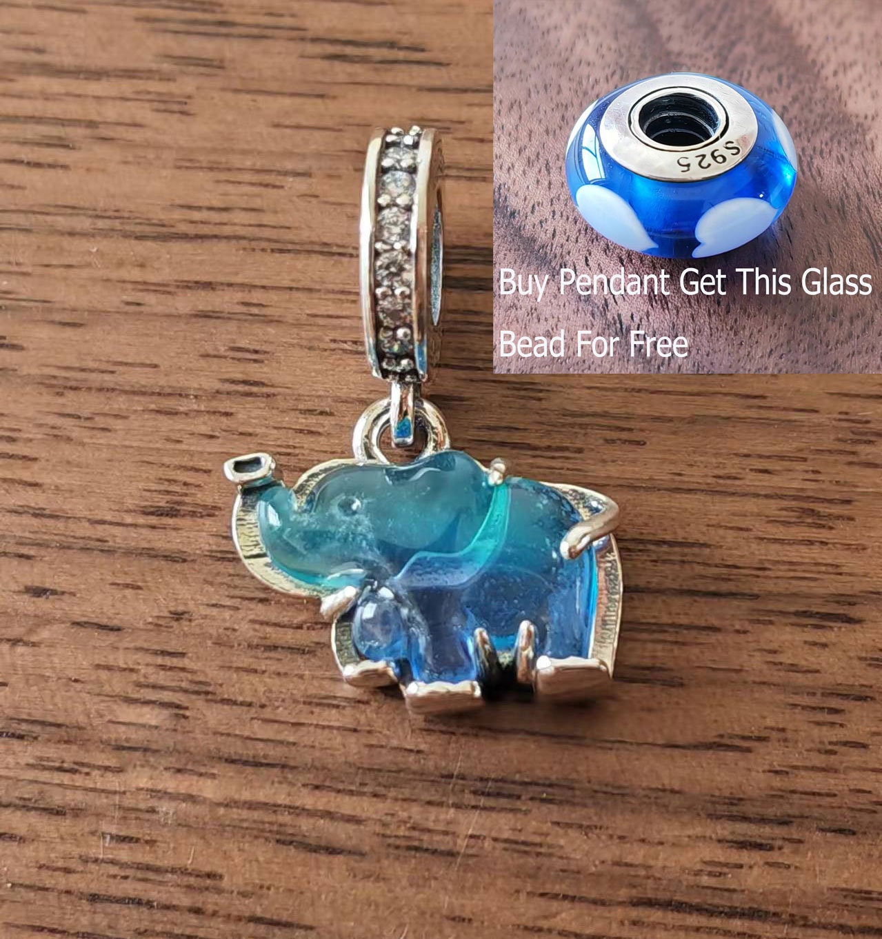 Lucky Elephant Pandora Jewelry Elephant Charm Pandora Blue Murano