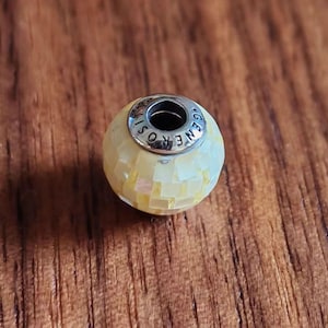 Sterling Silver Mosaic Stone Essence Charm for European Bracelets