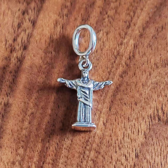 Christ the Redeemer Charm Pendant: 925 Sterling Silver City Symbol