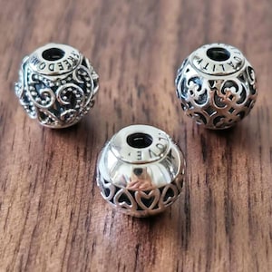 925 Sterling Silver Small Size Essence Charms,Handmade Silver Essence Beads,Small Hole Essence Bead,Only Fit European Essence Bracelets