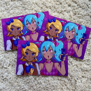 Stampe di cartoline 4x6" di Gyaru Vocaloid Hatsune Miku e Kagamine Rin