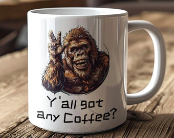 Funny Sasquatch Mug | Bigfoot Coffee Cup | Funny office mug | Bigfoot Lover Present | Bigfoot Mug | Bigfoot Gift | Sasquatch Gift | Squanch