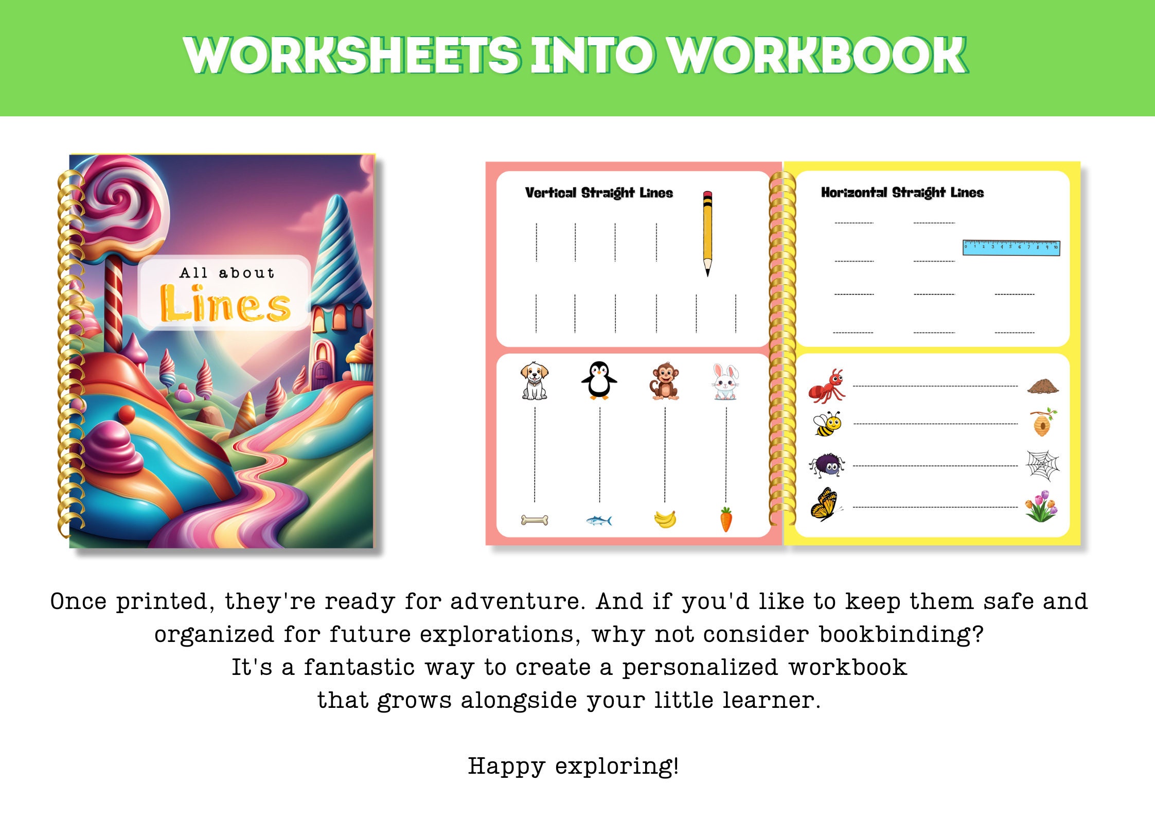 Learning Lines Printable Lines Worksheets for Kids| Tracing Lines Learning Activities ...