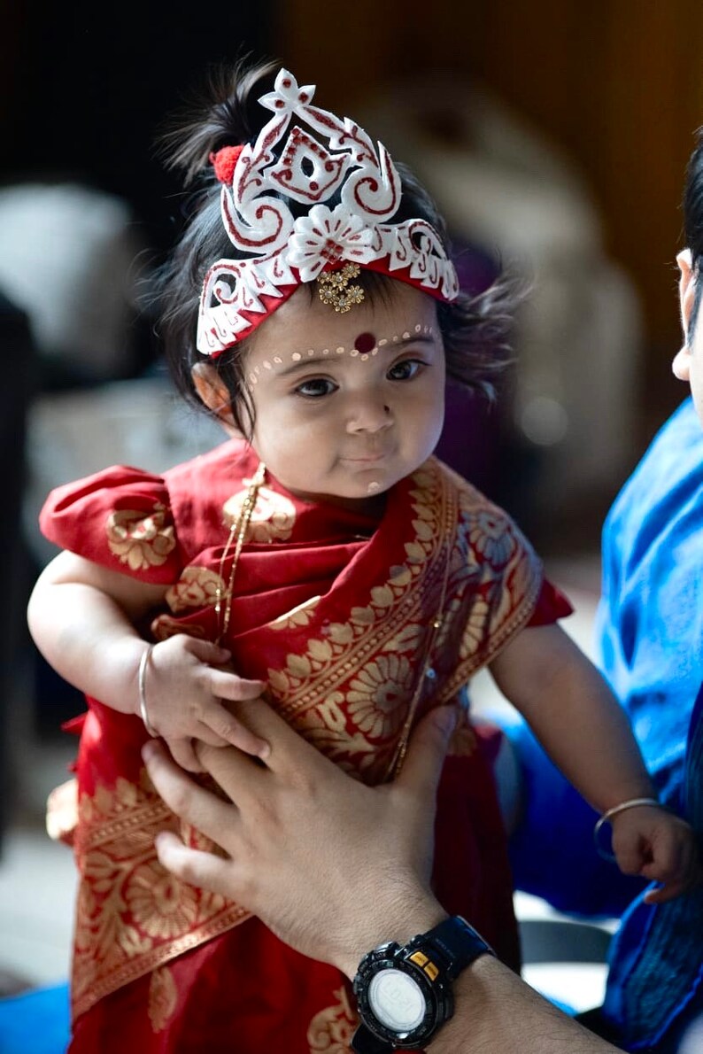 Banarasi Sari-Dress for Annaprashan Rice Ceremony of baby | Etsy