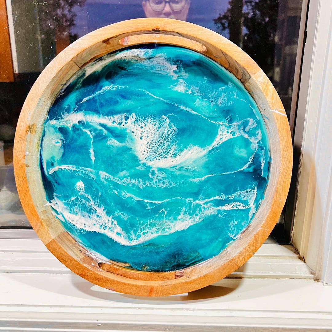 Epoch Serving Tray in Ocean Blue