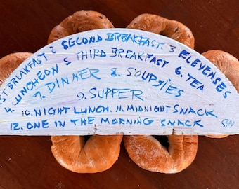 Hobbit List of Meals 12x5 handlettered