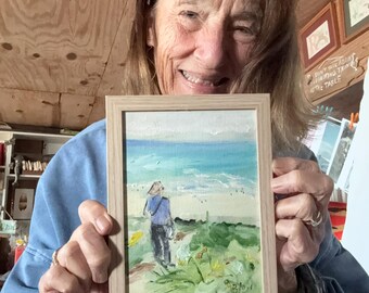 By the Sea 5x7" oil