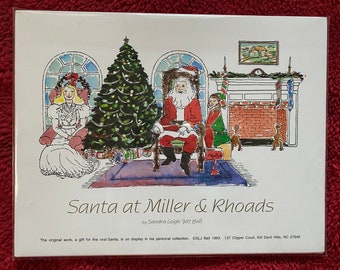 Legendary Santa at Miller & Rhoads Department Store Richmond Virginia - 11x8.5 Print