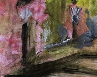 Side Street - 3x3" oil on stretched canvas