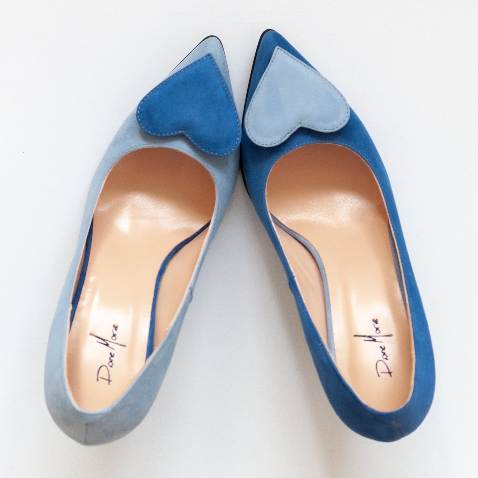 Chaussures à talons aiguilles pour femmes en cuir faites à la main - Chaussures à talons aiguilles confortables et élégantes en couleur - Stilettos en forme de coeur - Chaussures décontractées élégantes