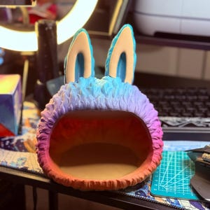 3D Printed Labubu Head Trinket Holder – Cute Collectible Storage for Jewelry, Keys & More!