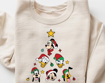Mickey and Friends Christmas Tree T-shirt, Disney Christmas Trip Tee, Mickey's Christmas Party 2025 Sweatshirt, Minnie Christmas Hoodie