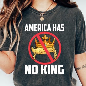 America Has No Kings T Shirt, Trump Hater Shirt, Anti Trump Political Tee, No Felon Presidents Comfort Tee, Protest Shirt, Resist Shirt