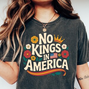 Not Kings in America T-Shirt, No One Is Above The Law Shirt, USA Flag TShirt, Patriotic Shirt, Political Protest Shirt, Activism Tee