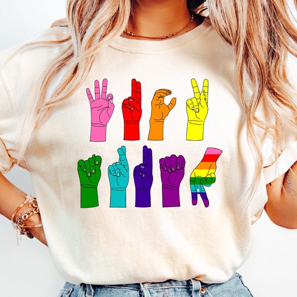 F*ck Trump Sign Language Shirt, Subtle Anti Trump Sweatshirt, ASL Fuck Trump Shirt, Activist Sweater, Fuck Trump Hand Sign LGBTQ+ Shirt