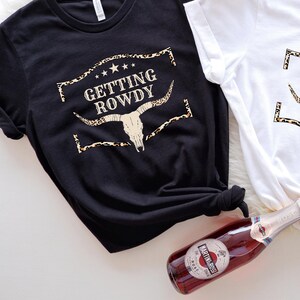 Getting Hitched Rowdy Shirts, Country Bachelorette Shirt, Team Bride Shirt, Bride Shirt, Western Bachelorette Party Favors, Wedding Gifts,