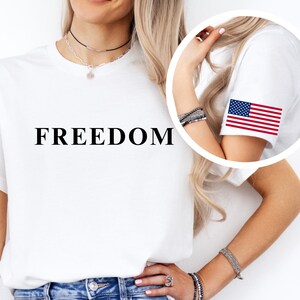 Charlie Kirk Freedom Shirt, Charlie Kirk Shirt, Charlie Kirk usa flag on sleeve Shirt, Thank you Charlie Kirk Shirt, Freedom T Shirt