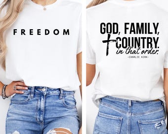 God Family Country Shirt, Conservative Shirt, Gift for Republican, Christian Activist Shirt, Proud American Sweater, Patriotic Sweatshirt