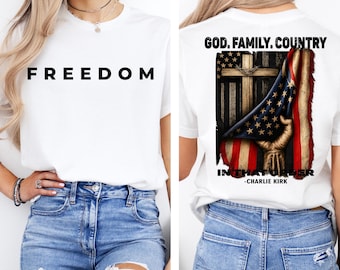 God Family Country T Shirt, Conservative Shirt, Gift for Republican, Christian Activist Shirt, Proud American Sweater, Patriotic Sweatshirt