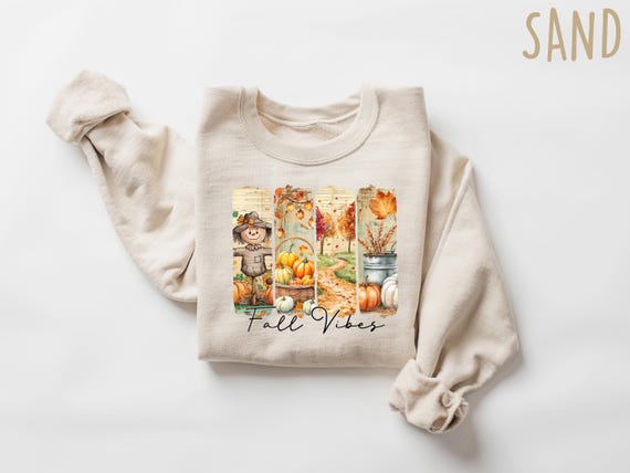 Retro Fall Vibes Sweatshirt, Cozy Fall Sweatshirt, Lovely Fall Tshirt, Cute Fall Vibes Crewneck Sweater, Women Fall Gift, Girly Cozy Sweater