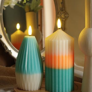 Flameless Candle w/Timer,Bottle Shape LED Candle,Battery Operated Flameless Candles,Housewarming Gift,Mother's Day Gift,Home Decor
