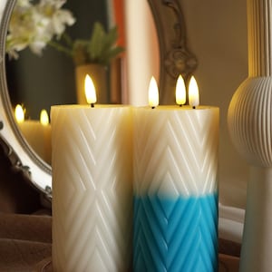 Diamond Flameless Pillar Candle,LED Candles With Remote,Unscented Battery Operated Candles,Wedding Candles,Holiday,Mother&#39;s Day Gift