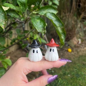 Handmade Friendly Ghost! Polymer Clay figure