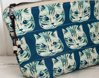 Cat Zipper Bag, Gift for Cat Lovers,  Ruby Star Society, Kitty bag,  Travel pouch, Wallet, Makeup bag, Coin Purse