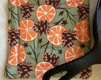 Potholder/Hot Pad/Trivet Set, Sage Green Potholder, modern farmhouse, cozy fall and winter colors