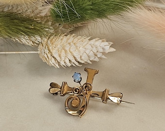 A & Z Chain Company GF Love Token Initial Pin - Etsy