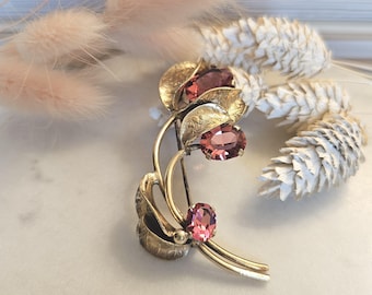 Broche Ancienne Plaquée Or En Forme De Rose - Bijou Vintage - Occasion (plusieurs Photos Disponibles)