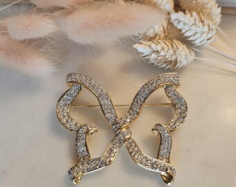 Daniel Swarovski バタフライブローチ Rare Retired Daniel Swarovski Paradis Akima Topaz Crystal Fly