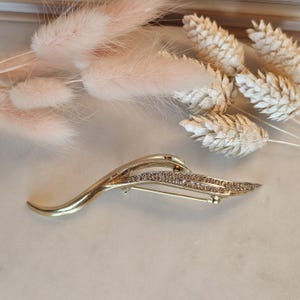 Statement Brosche Vintage Brosche Attwood and Sawyer Vergoldeter Kristall Schmuck Geschenkidee Für Sie