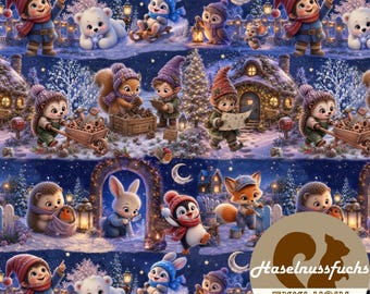 2003 Fabric “Magical Winter Forest” Own productions French Terry Jersey Muslin Cotton Softshell Canvas Panama Minky Lycra Satin